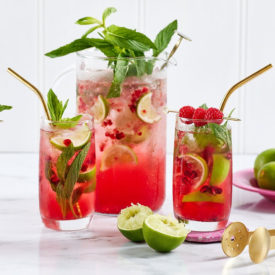 Raspberry and Pomegranate Mojito