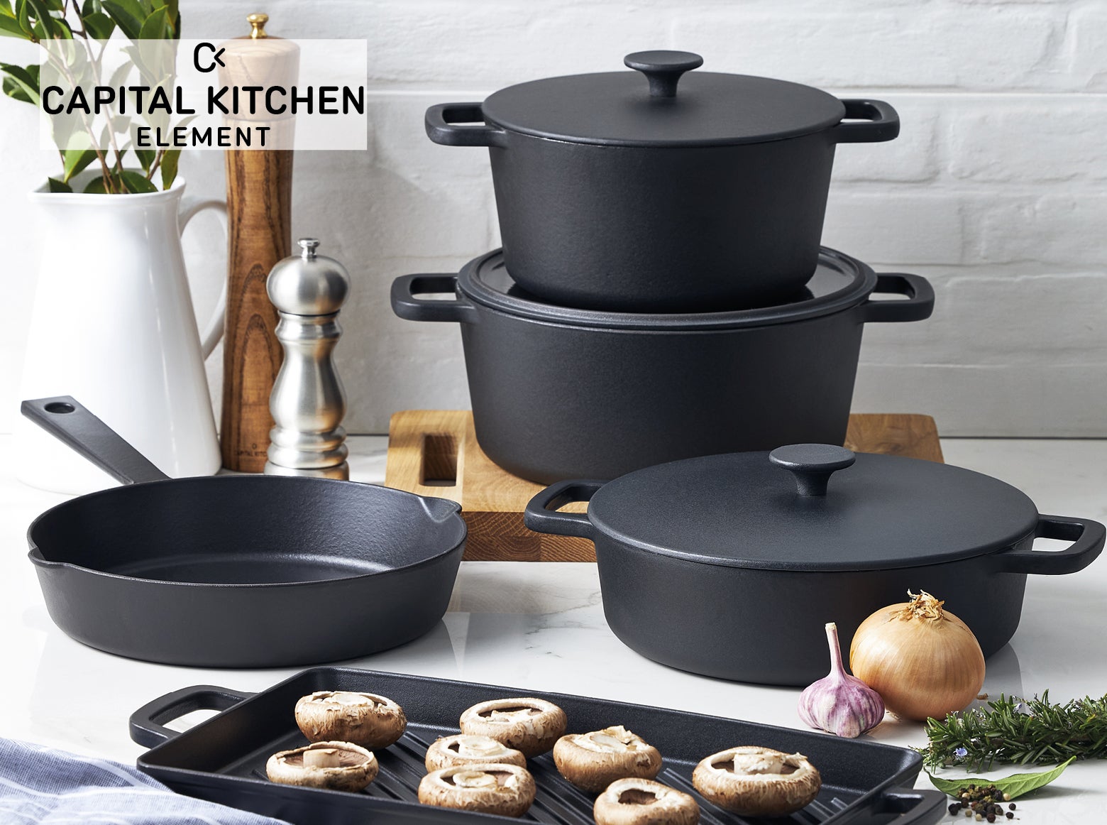 cast iron induction cookware set